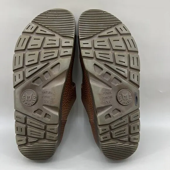 Mephisto ZACH Sandals Men Size 12 US, 46 EU Brown Leather Fisherman Strap Shoes