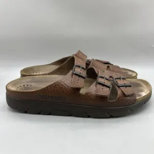 Mephisto ZACH Sandals Men Size 12 US, 46 EU Brown Leather Fisherman Strap Shoes