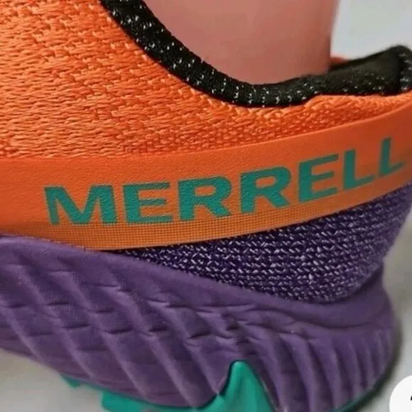 Merrell Agility Peak Flex 3 Trail Shoes J066184 Orange Women Sz 10 Sneakers GUC