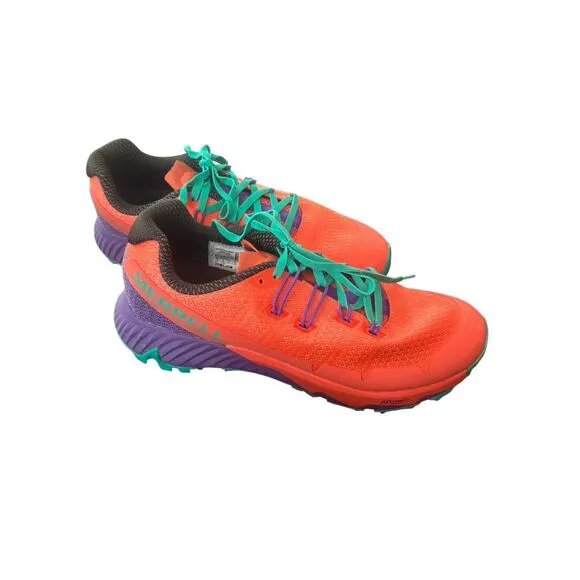 Merrell Agility Peak Flex 3 Trail Shoes J066184 Orange Women Sz 10 Sneakers GUC