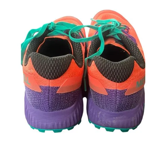 Merrell Agility Peak Flex 3 Trail Shoes J066184 Orange Women Sz 10 Sneakers GUC
