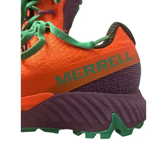 Merrell Agility Peak Flex 3 Trail Shoes J066184 Orange Women Sz 10 Sneakers GUC
