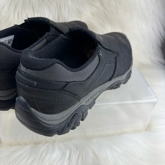 Merrell Black Slip-On Loafers with Elastic Goring