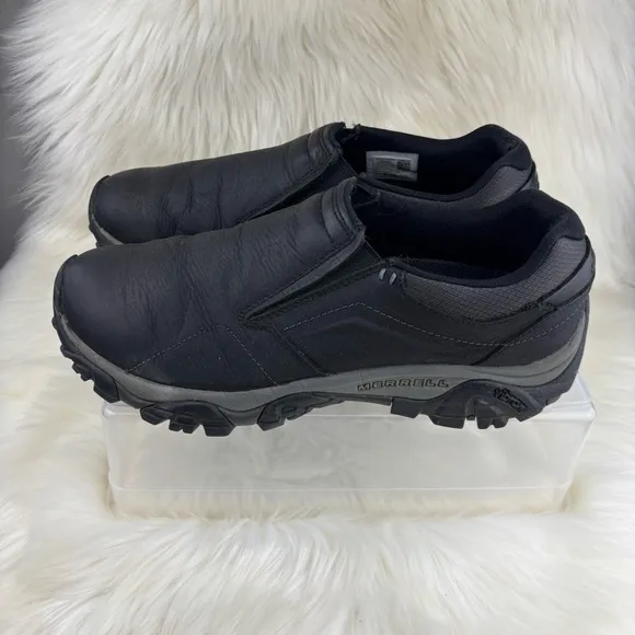 Merrell Black Slip-On Loafers with Elastic Goring