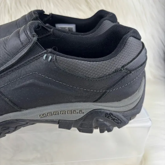 Merrell Black Slip-On Loafers with Elastic Goring