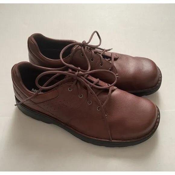 🔷Merrell Men’s World Legend 2 Lace-up Leather Loafer In Brown Size 9.5