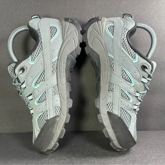 Merrell Moab 2 Trail Shoes Kids Sz 2.5 M Gray Teal Low Hiking Sneakers MK162261