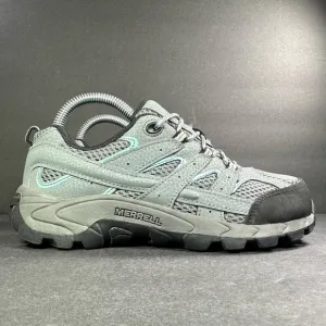 Merrell Moab 2 Trail Shoes Kids Sz 2.5 M Gray Teal Low Hiking Sneakers MK162261