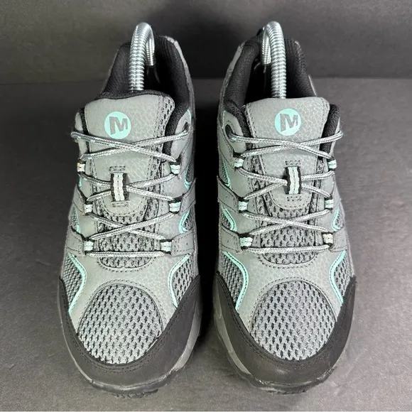 Merrell Moab 2 Trail Shoes Kids Sz 2.5 M Gray Teal Low Hiking Sneakers MK162261
