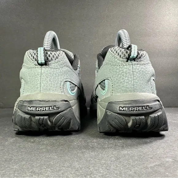 Merrell Moab 2 Trail Shoes Kids Sz 2.5 M Gray Teal Low Hiking Sneakers MK162261