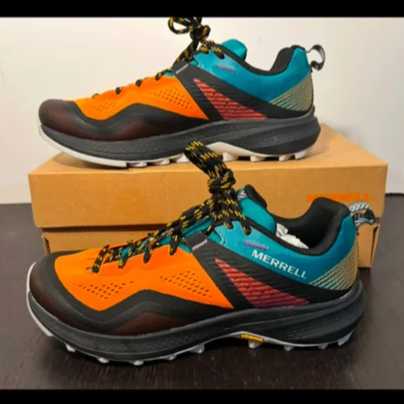 Merrell MQM 3 Trail Running Shoes/Sneakers Tangerine Teal/Orange Multi Size 6.5