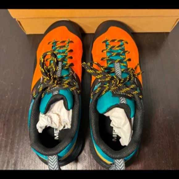 Merrell MQM 3 Trail Running Shoes/Sneakers Tangerine Teal/Orange Multi Size 6.5