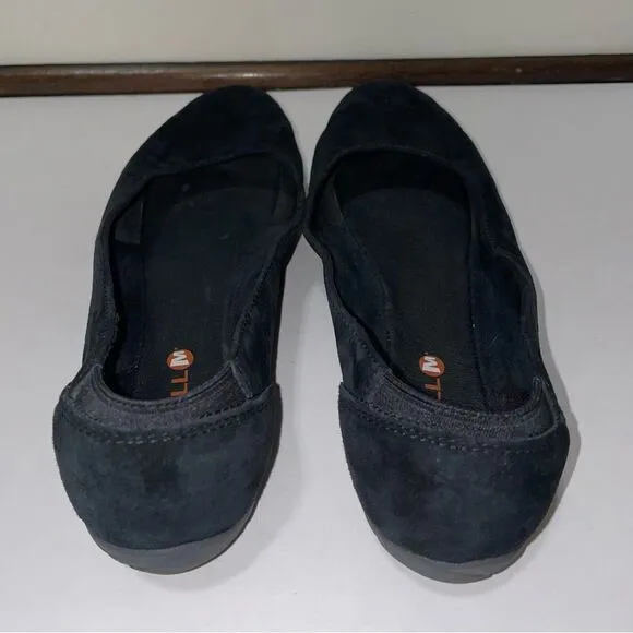 Merrell Select Fresh Black Suede Ballet Flats Round Toe Women's Size 8.5