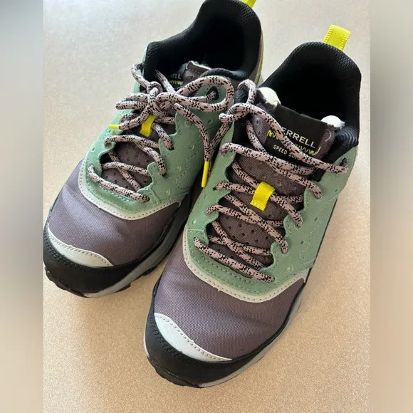 Merrell Speed Solo Hiking Trainers Green Gray