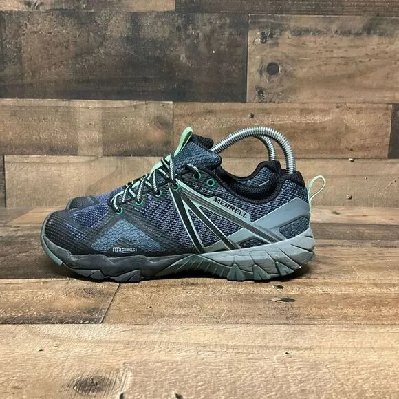 Merrell Women’s Size 6.5 Flex Connect Hiking Shoes Blue Gore Tex Trail Sneakers