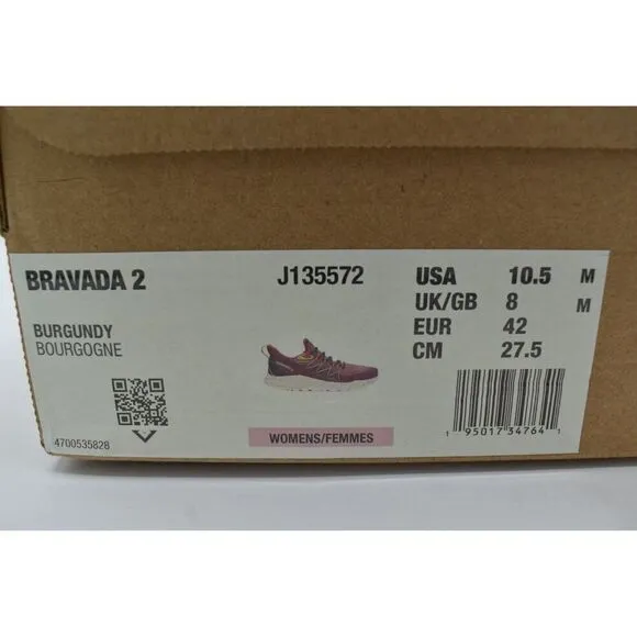 Merrell Womens Size 10.5 Bravada 2 Burgundy Hiking Trail Sneakers Shoes