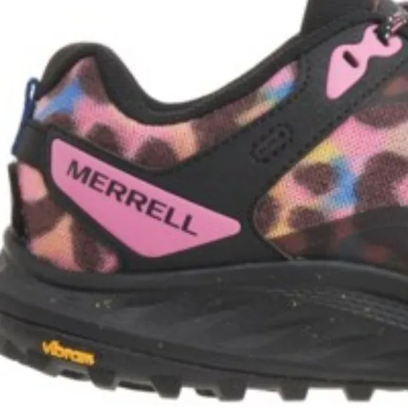Merrell Womens  Antora 3 Sepia Leopard Trail Running Shoes Sneakers 593S0T
