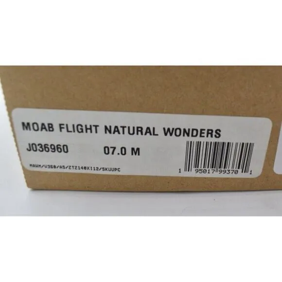 Merrell Womens Size 7 MOAB Flight Natural Wonders Trail Running Sneakers Shoes