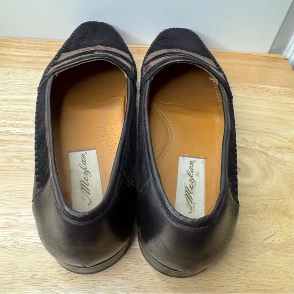 Mezlan Mens Crocodile Skin and Suede Two Tone Loafers Size 12 EUC