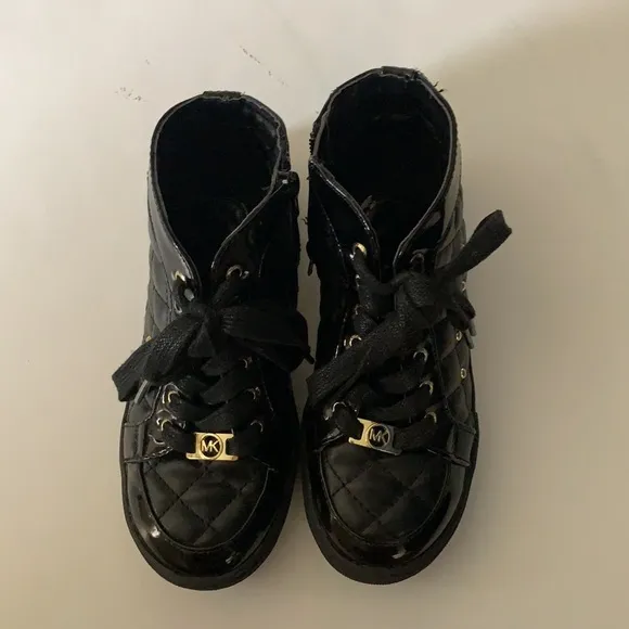 Michael Kors black boots with bling