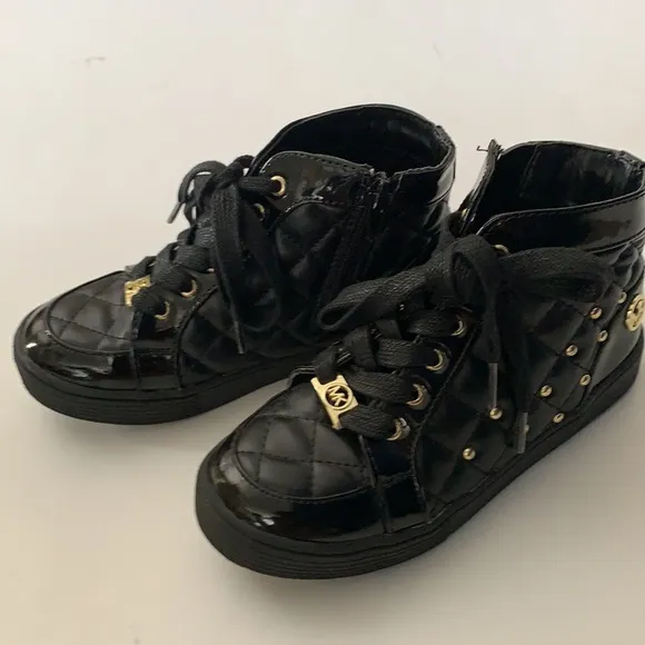 Michael Kors black boots with bling