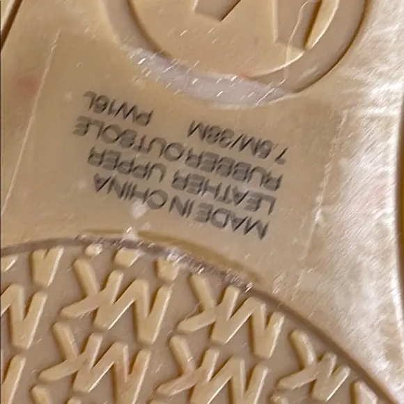 Michael Kors Gold T-Strap Sandals with Ankle Strap