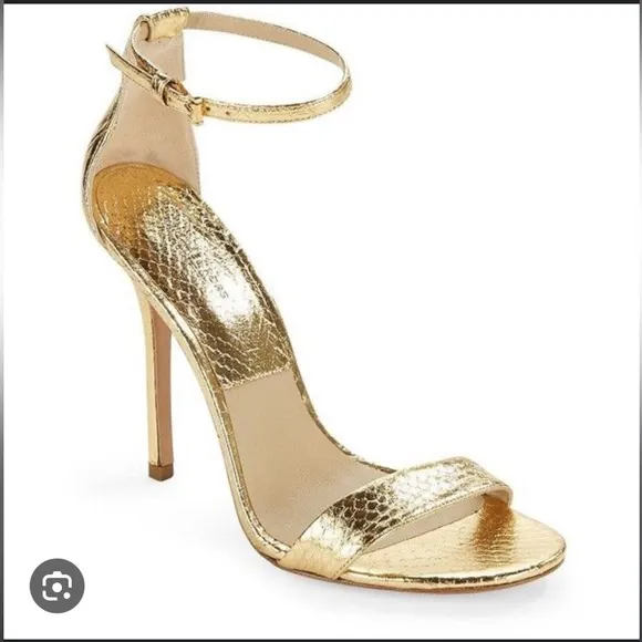 Michael Kors Jacqueline gold sandals 37.5