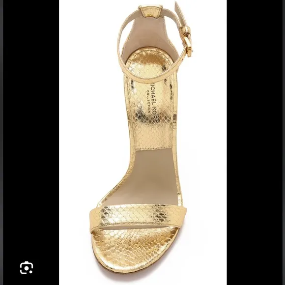 Michael Kors Jacqueline gold sandals 37.5
