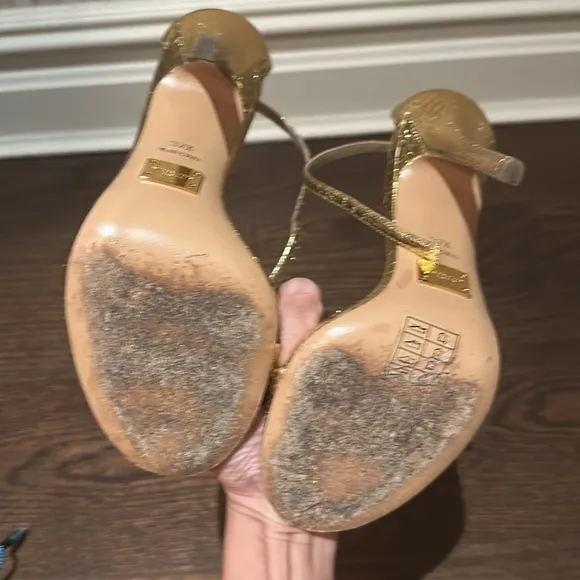 Michael Kors Jacqueline gold sandals 37.5