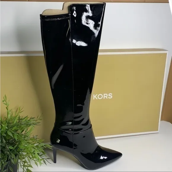 Michael Kors patent leather knee-high boots