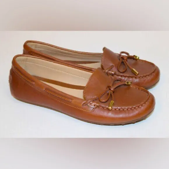 Michael Kors Women's Brown Tan Daisy Moc Casual Flats Shoes Drivers Moccasins 8