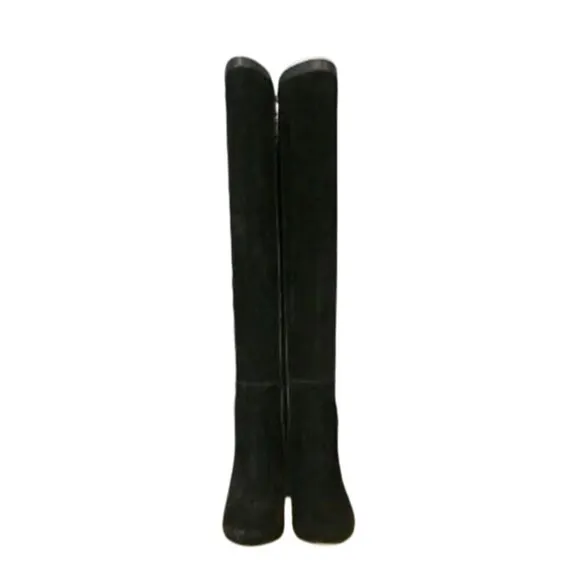 MICHAEL Michael Kors, Delaney‎ Over-the-Knee Boots Black Suede &amp; Leather, Size 6