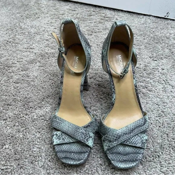 Micheal Kors strap heel. Size 71/2 color - Celadon