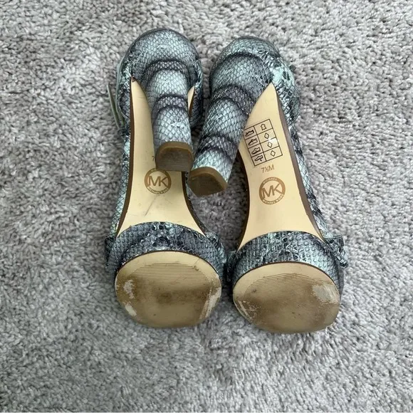 Micheal Kors strap heel. Size 71/2 color - Celadon