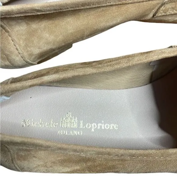Michele Lopriore Paola Moccasin Suede Nude Loafer flats 7 / 37 Leather Cream