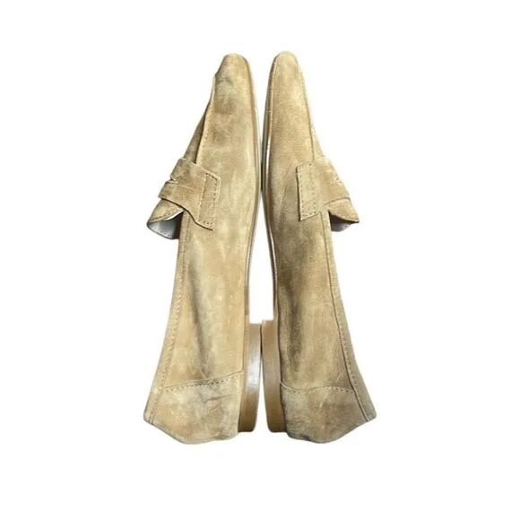 Michele Lopriore Paola Moccasin Suede Nude Loafer flats 7 / 37 Leather Cream