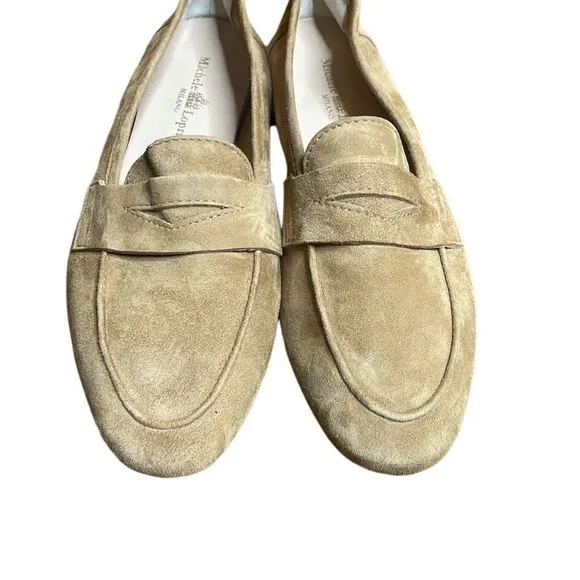 Michele Lopriore Paola Moccasin Suede Nude Loafer flats 7 / 37 Leather Cream
