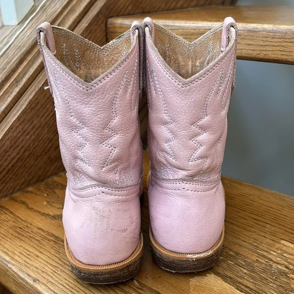 Mikoleon dirt kickers cowboy boots girls pink blush color  genuine leather