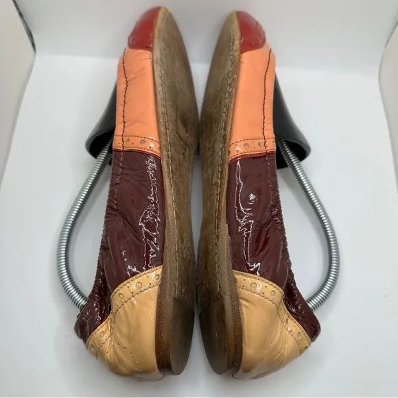 Miu Miu Ballerina Flats Women's size 7/ Burgundy Red and Pink‎