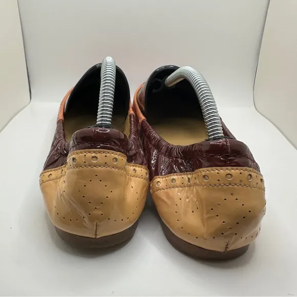 Miu Miu Ballerina Flats Women's size 7/ Burgundy Red and Pink‎