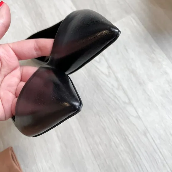 MM Lafleur Rowan Flat Kidskin Black Leather Size 35 NEW