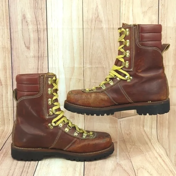 MONTBLANC Vintage Leather Mountaineering Boots Thinsulate Sz 9.5D