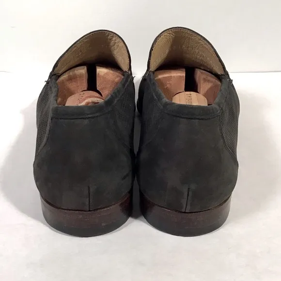 Moreschi Men’s Two Tone Black Brown Suede Italy Loafers Size 11.5