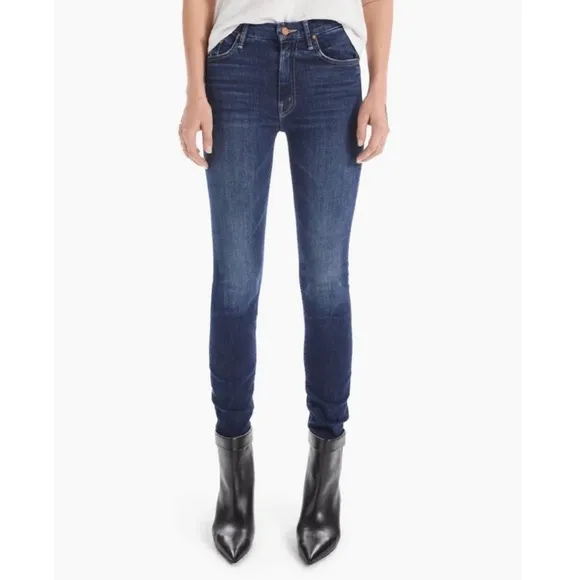 MOTHER Denim High Waisted Looker Jeans in Teaming Up NEW