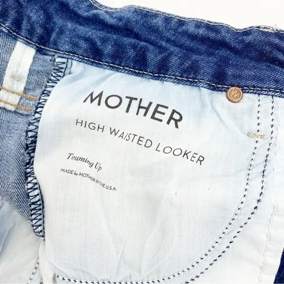 Mother Denim X Tuckernuck High Waisted Looker Skinny Jeans Teaming Up Wash