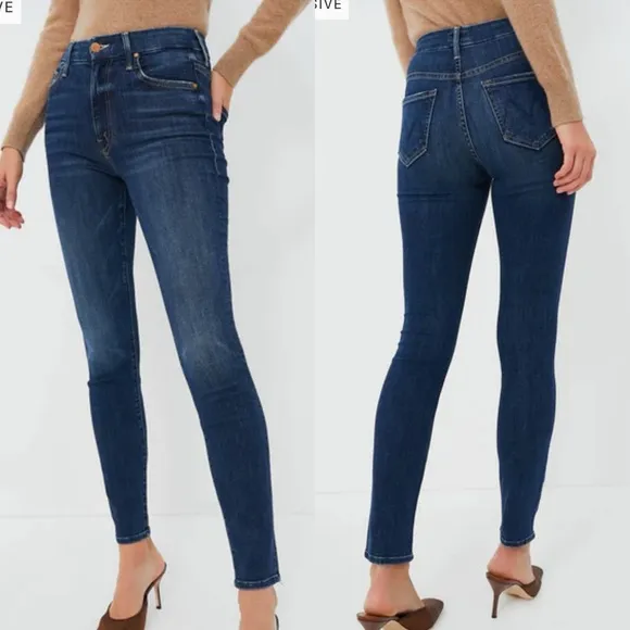 Mother Denim X Tuckernuck High Waisted Looker Skinny Jeans Teaming Up Wash