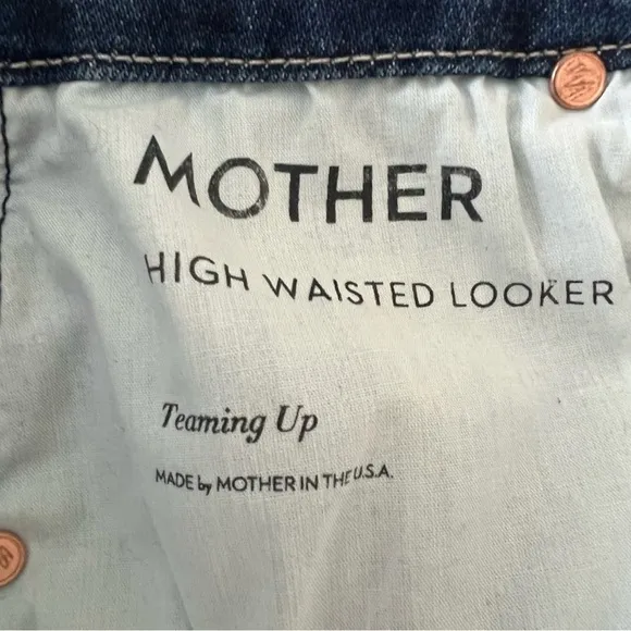 Mother High Waisted Looker Women’s Skinny Jeans in Teaming Up Size 26