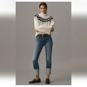 Mother High Waisted Pony Boy Ankle Jeans in Loafers And Lassos 26