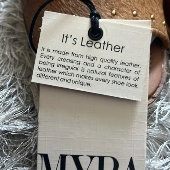 Myra hairon leather flats, each unique