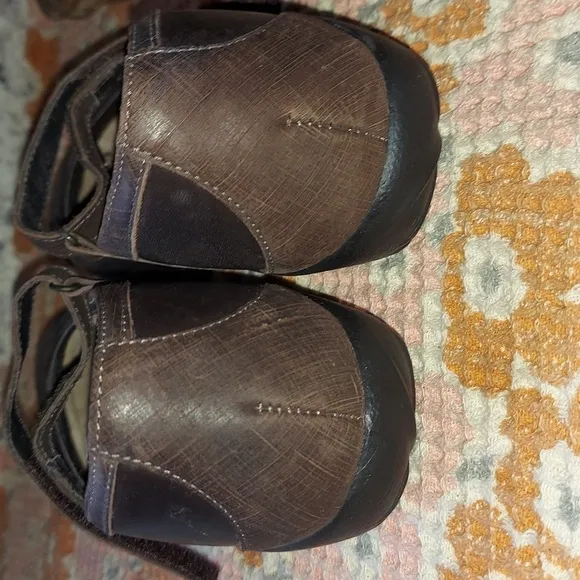 Naot Brown Leather Mary Jane Flats